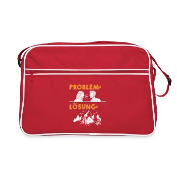 Camper Camping Caravan Saying - Retro Bag - red/white - Front