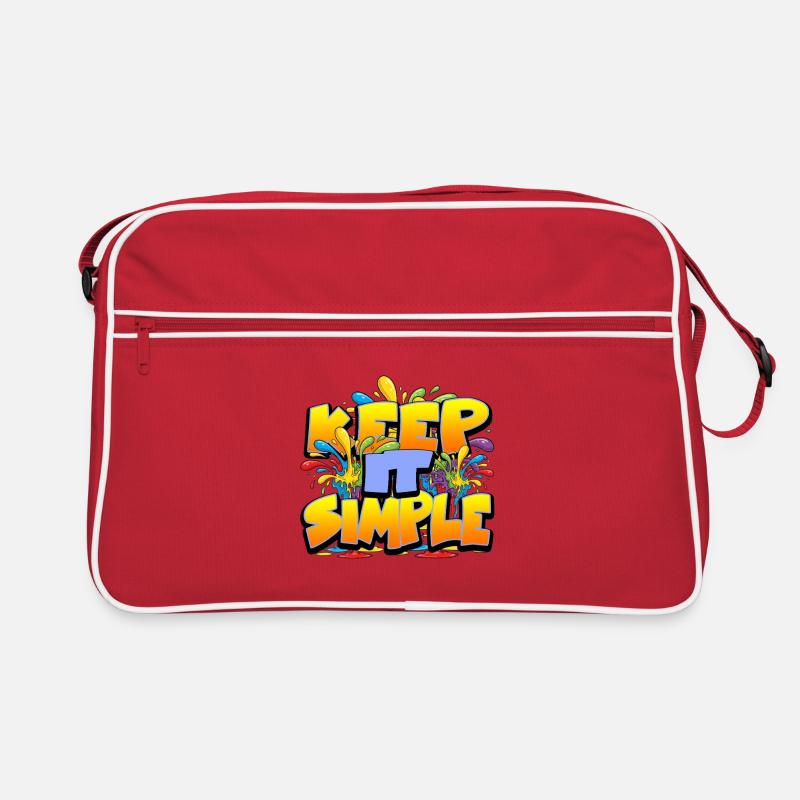 Slogan Coloré Keep It Simple Sac Retro
