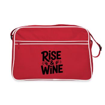 Rise and Wine - Retro Bag - red/white - Front