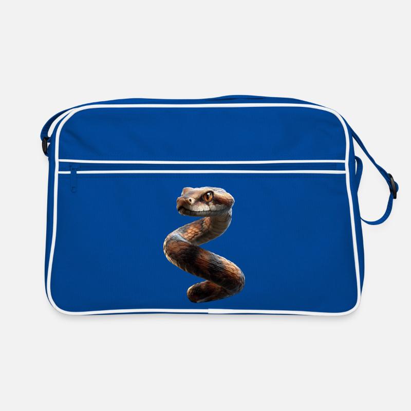 Schlange Python Kobra Klapperschlange Schlangen Retro Tasche