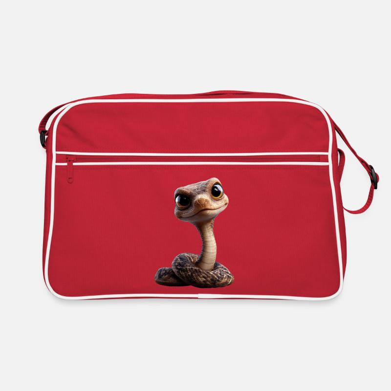 Schlange Python Kobra Klapperschlange Schlangen Retro Tasche
