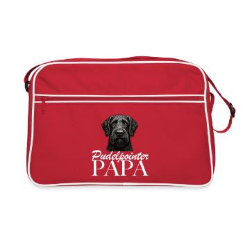 Poodle Pointer Dad - Retro Bag - red/white - Front