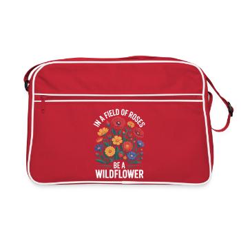 Wildflower Saying Inspiration - Retro Bag - red/white - Front