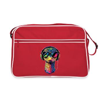 serpent, python, cobra, serpent à sonnettes, serpents - Sac Retro - rouge/blanc - Devant