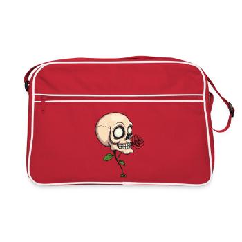 Crâne Rose - Sac Retro - rouge/blanc - Devant