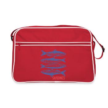 Sardinen - Retro Tasche - Rot/Weiß - Vorne