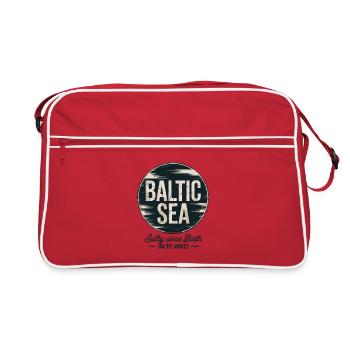 Ostsee Baltic Sea Salty Since Birth Baltic Waves - Retro Bag - red/white - Front