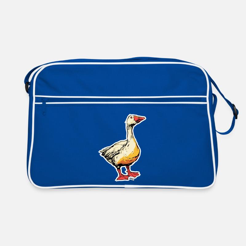 Comic Gans mit Schnabel Retro Tasche