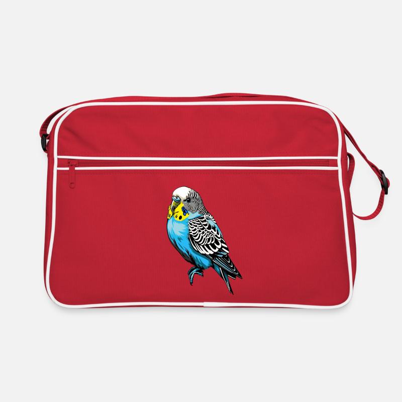 Colorful Budgie Vector Design Retro Bag