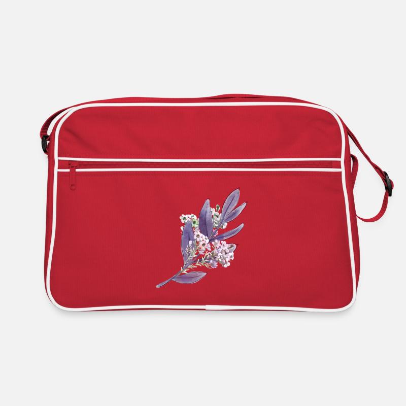 Lila Lavendel Blumenmuster Retro Tasche
