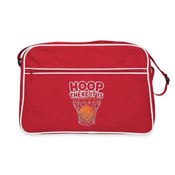 Basketball Fun : le cerceau est là - Sac Retro - rouge/blanc - Devant