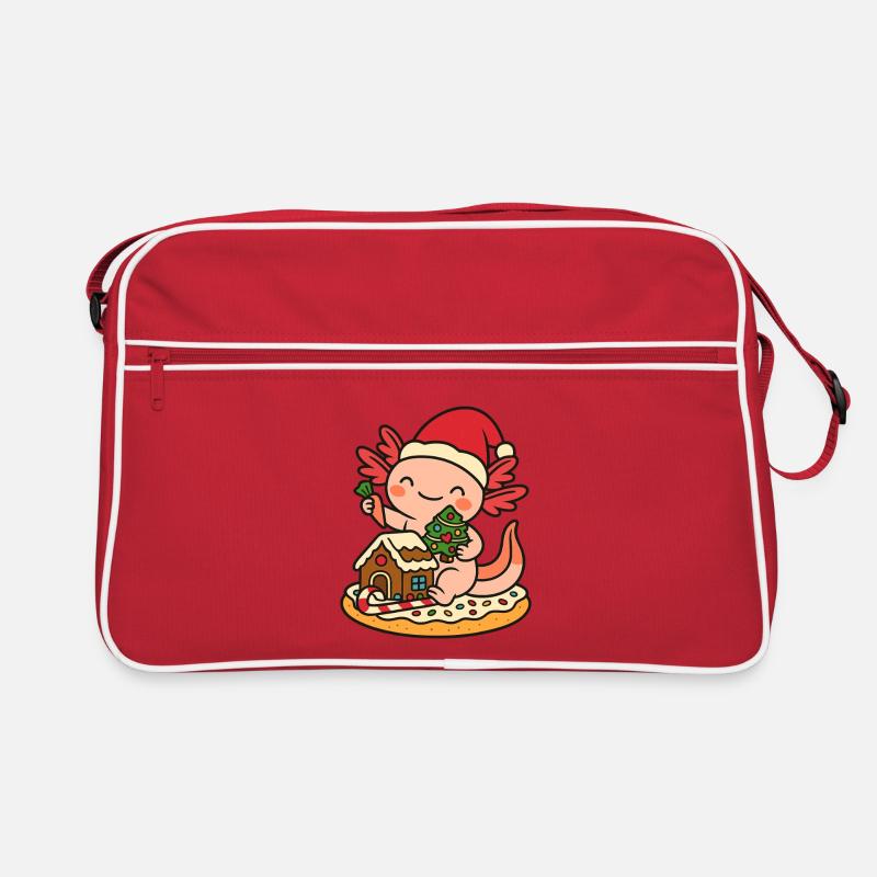 Axolotl de Noël - Design de Noël mignon Sac Retro
