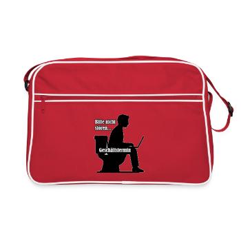 Veuillez ne pas déranger votre réunion d’affaires - Sac Retro - rouge/blanc - Devant
