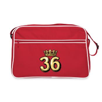 36 Number Crown - Retro Bag - red/white - Front