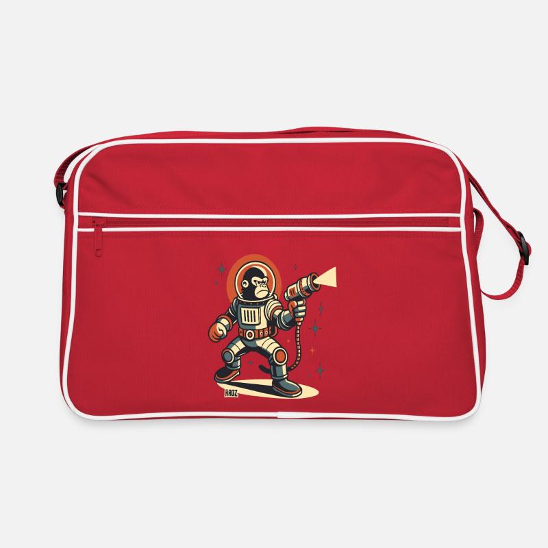 Space Monkey astronaute Blaster laser Sac Retro
