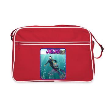 Jeju Haenyeo – Korea's Legendary Female Divers - Retro Bag - red/white - Front