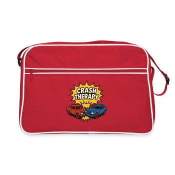 Demolition Derby Fan Pit Crew Crash Driver Fair - Retro Tasche - Rot/Weiß - Vorne