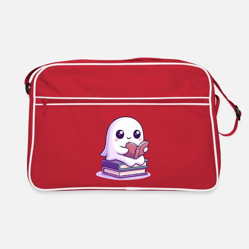 Halloween Reading Cartoon Book Retro Tasche