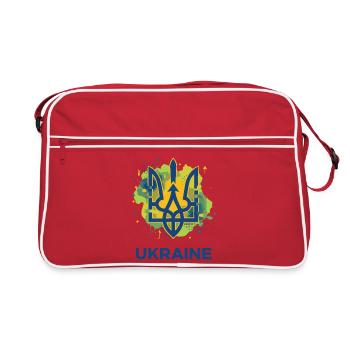 Ukrainian Trident Crest - Retro Bag - red/white - Front