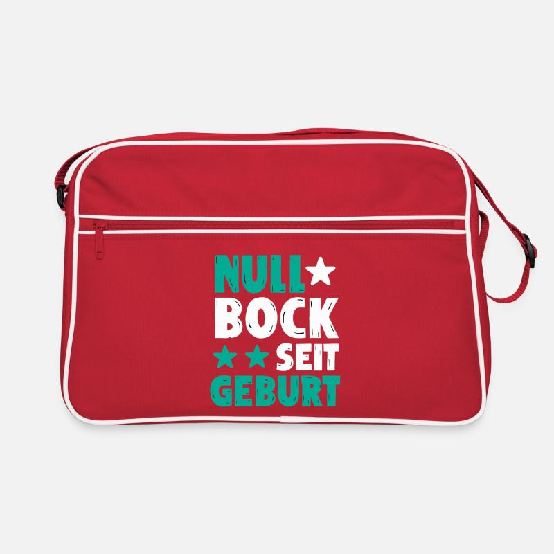 Zéro désir depuis la naissance | Drôle de dicton - Sac Retro - rouge/blanc