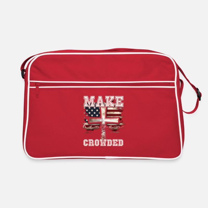 Make Heaven Crowded Kreuz Flagge Design Retro Tasche