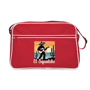 El Squatcho Guitarra Sunset - Retro Tasche - Rot/Weiß - Vorne