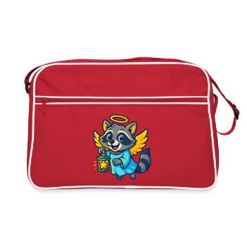 Conception de Noël Angel Raccoon - Sac Retro - rouge/blanc - Devant