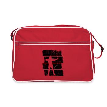 Archery Drawing - Retro Bag - red/white - Front