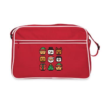 Noël Blocs de construction Chefs Jeunesse Enfant Noël - Sac Retro - rouge/blanc - Devant