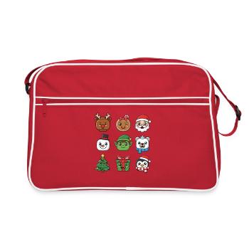 Noël Blocs de construction Chefs Jeunesse Enfant Noël - Sac Retro - rouge/blanc - Devant