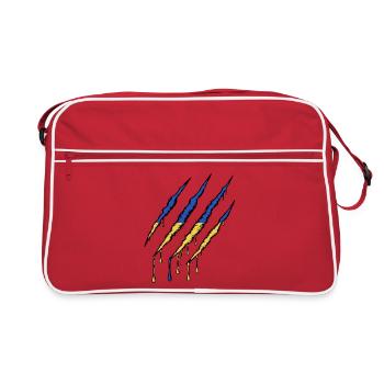 Griffe de drapeau de l’Ukraine - Griffe de griffe - Sac Retro - rouge/blanc - Devant