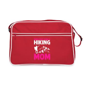Un peu occupée à être une maman randonneuse en plein air Citation - Sac Retro - rouge/blanc - Devant