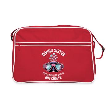 Diving Saying Girl Funny Diving Gift - Retro Bag - red/white - Front