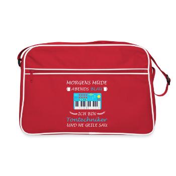 Technicien du son Lustig Technicien du son Ingénieur du son - Sac Retro - rouge/blanc - Devant