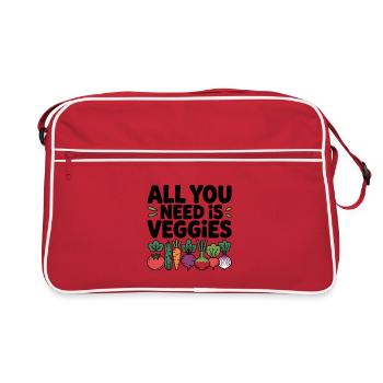 All You Need Is Veggies - Retro Bag - red/white - Front