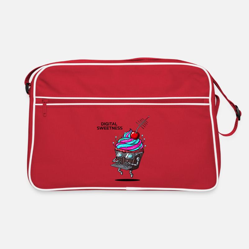 Cyber Cupcake with Keyboard Robot Retro Bag