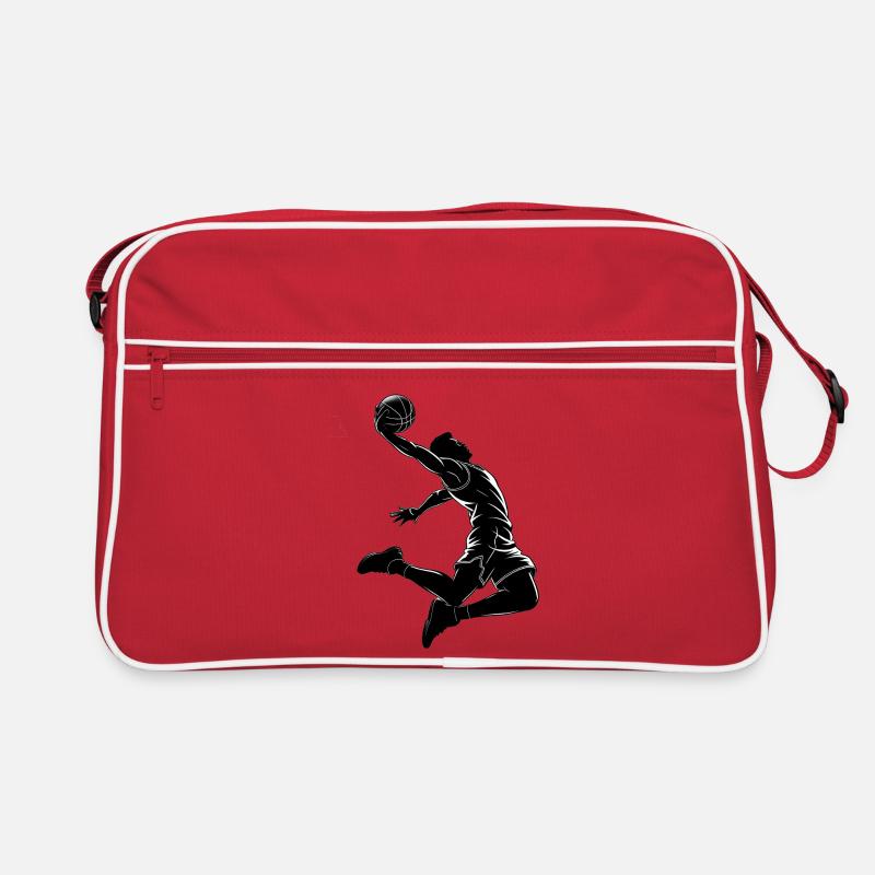 Basketball Dunk - Cool Silhouette Logo Sac Retro