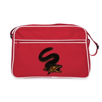 Anguille fascinante dans l’eau - Sac Retro - rouge/blanc - Devant