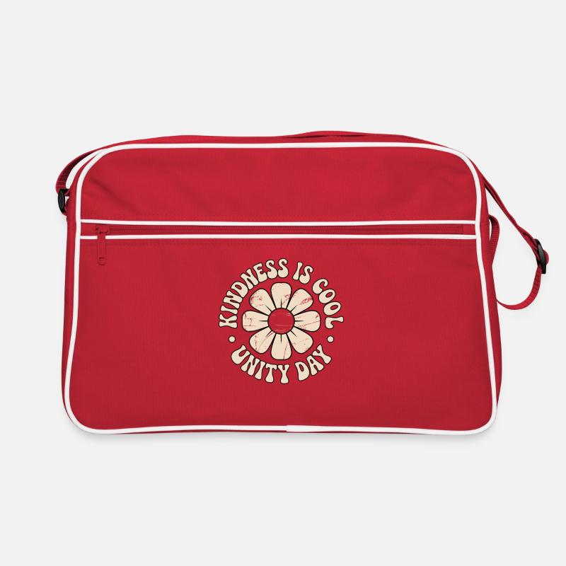 Gentillesse Unité Fleurs Message Postif Sac Retro