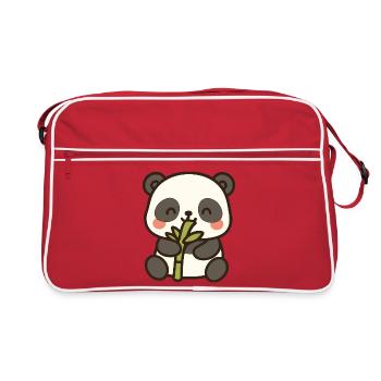 Casse-croûte Panda – Bamboo Bliss - Sac Retro - rouge/blanc - Devant