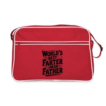 Le meilleur farter du monde, je veux dire père - Sac Retro - rouge/blanc - Devant