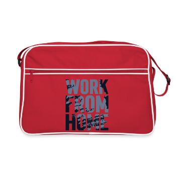 Work from Home Textured - Retro Bag - red/white - Front