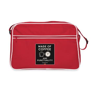 Made of Coffee and Punctuality – Germany Shirt - Retro Bag - red/white - Front