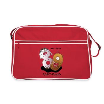 Nous sommes la restauration rapide - Sac Retro - rouge/blanc - Devant