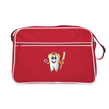 Brosse à dents Donut de Zahnheld - Sac Retro - rouge/blanc - Devant