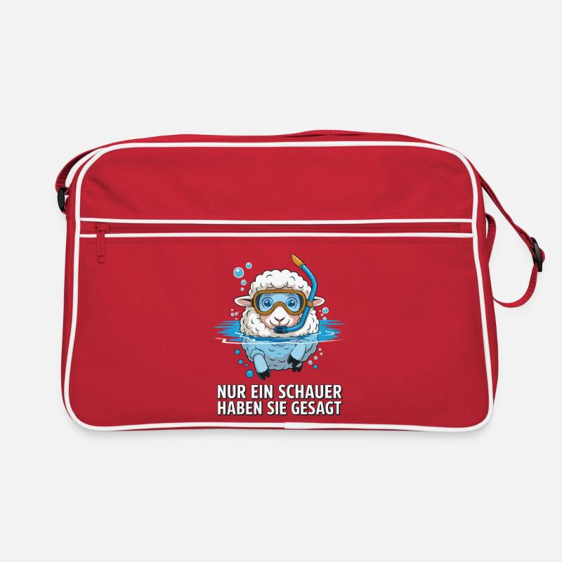 Sheep diver snorkel motif Retro Bag