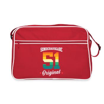 51 Anniversaire - Sac Retro - rouge/blanc - Devant