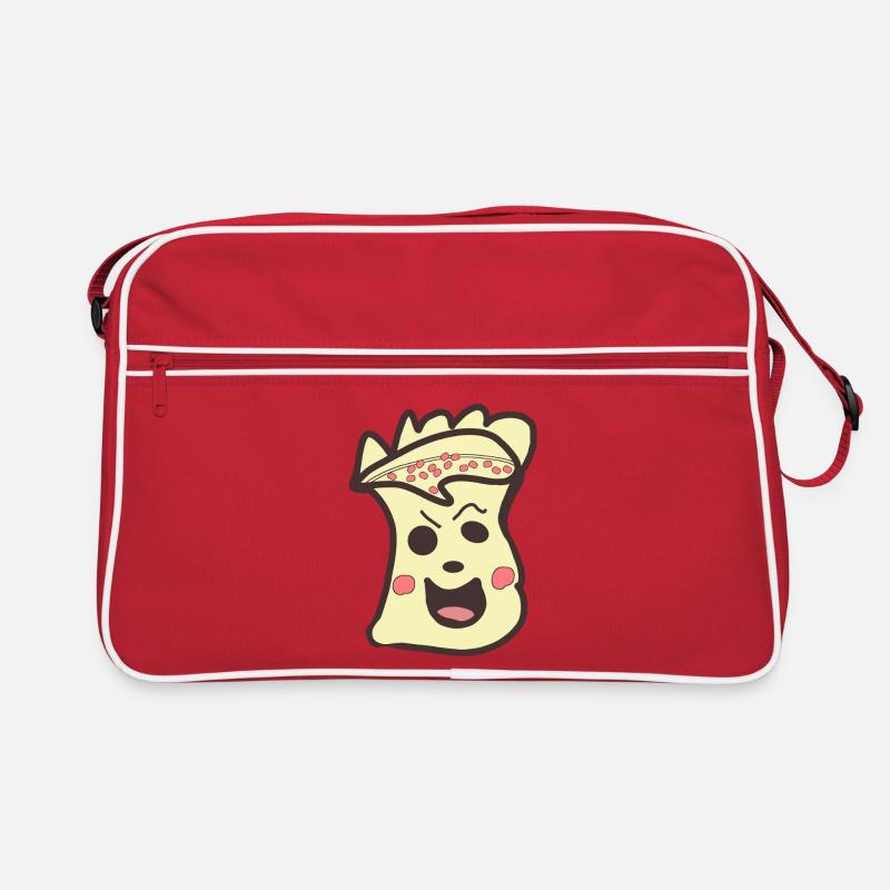Lustiger Kawaii-Ästhetik Typ - Retro Tasche - Rot/Weiß