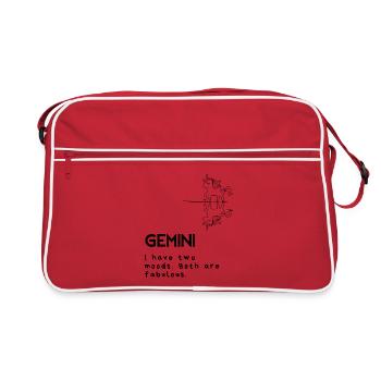 Dessin animé drôle de Gémeaux - Double Trouble - Sac Retro - rouge/blanc - Devant