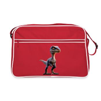 Raptor Vélociraptor Dinosaure Dino Raptors - Sac Retro - rouge/blanc - Devant
